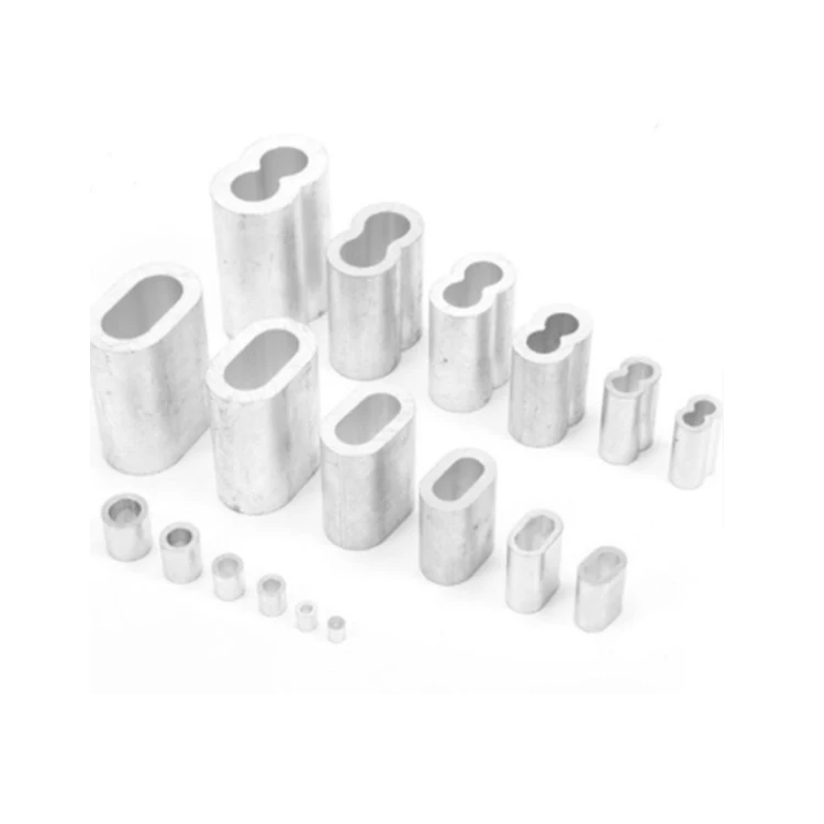 8 Shape Fencing Clamp Aluminium Crimp Sleeves Aluminum Sleeves For Crimping Steel Wire Rope Ferrule