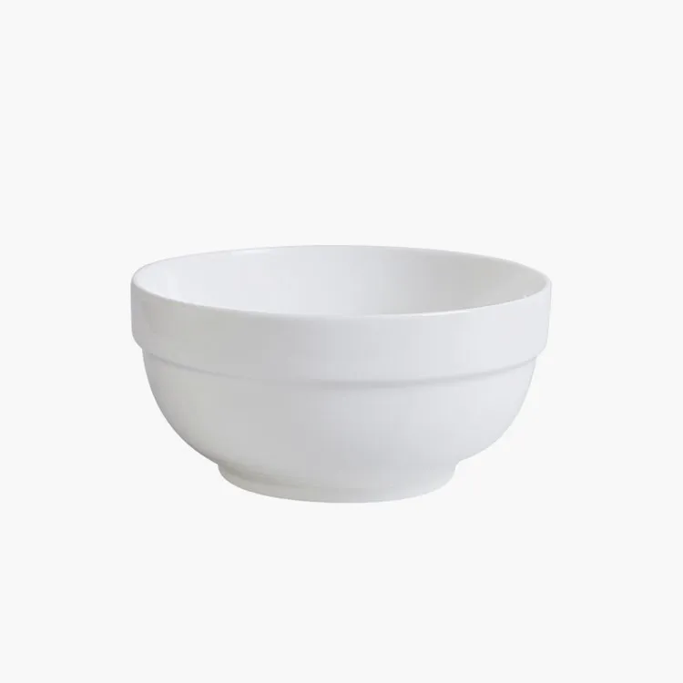 Good quality houseware personalized cereal serving bowls round shape white porcelain bowl
