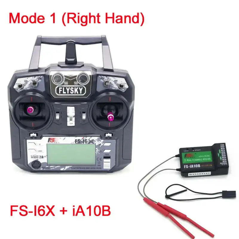 FLYSKY FS-i6X 10CH 2.4GHz AFHDS Toy Part 2A RC Transmitter With X6B/iA6B/A8S/iA10B/iA6 Receiver for RC FPV Racing Drone Airplane