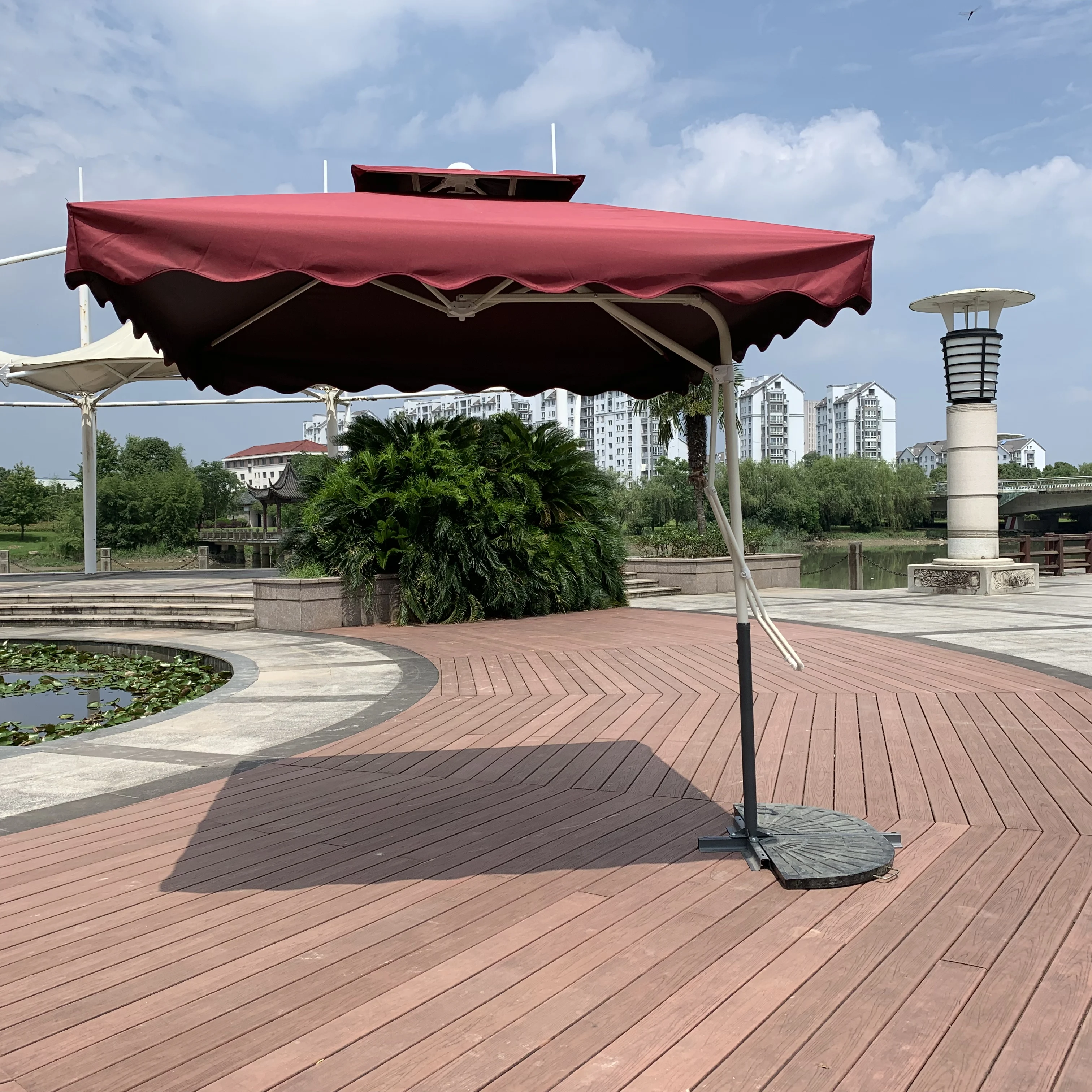 Outdoor Furniture Garden Double Canopy Umbrella Cantilever Large Parasol Patio Parasol Economic Umbrellas For Beach