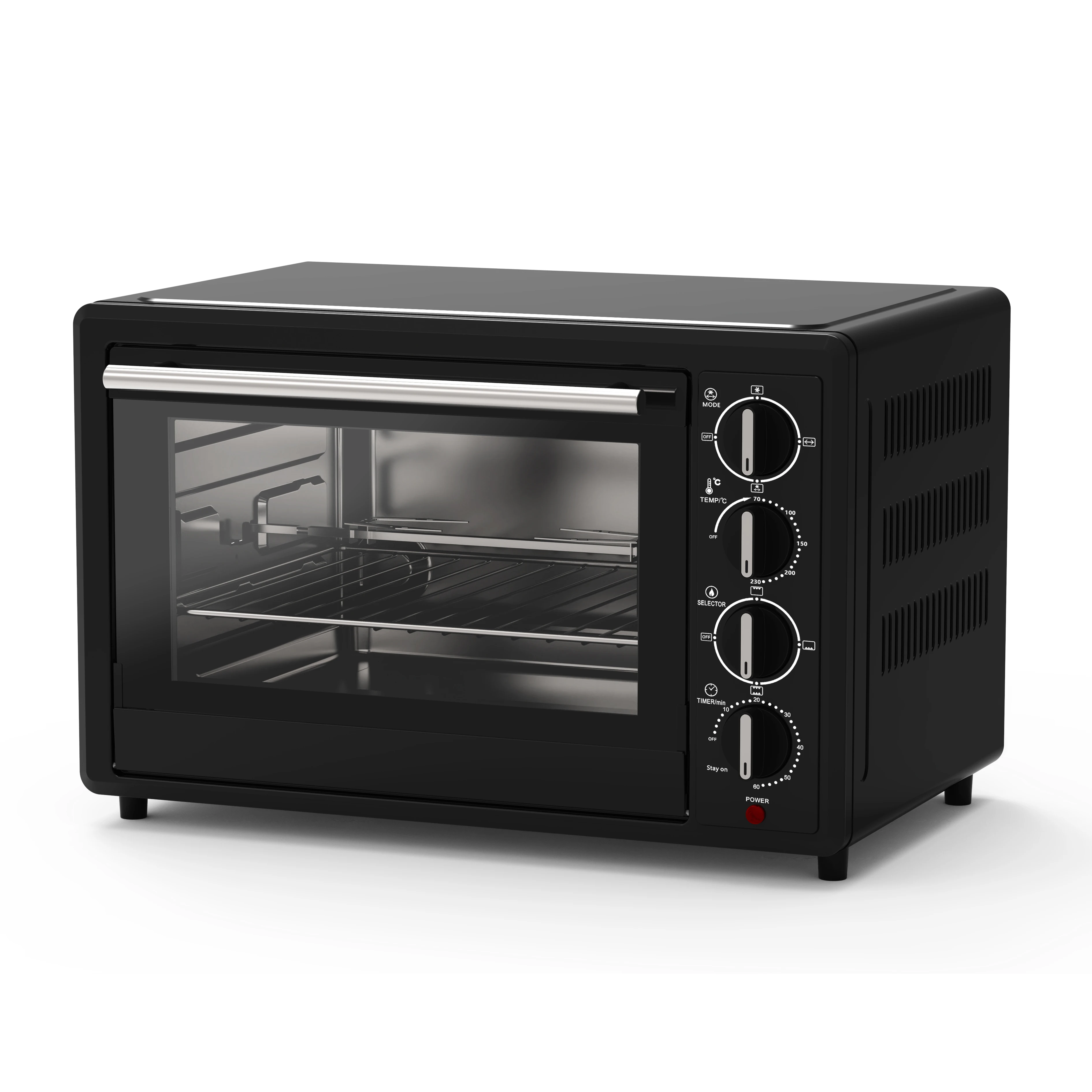 36L Black Oven Customizable Electric Oven Chicken Mechanical Control Home Oven