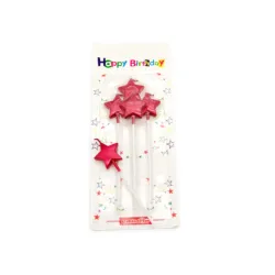 Fashion pastel birthday cake star number candle