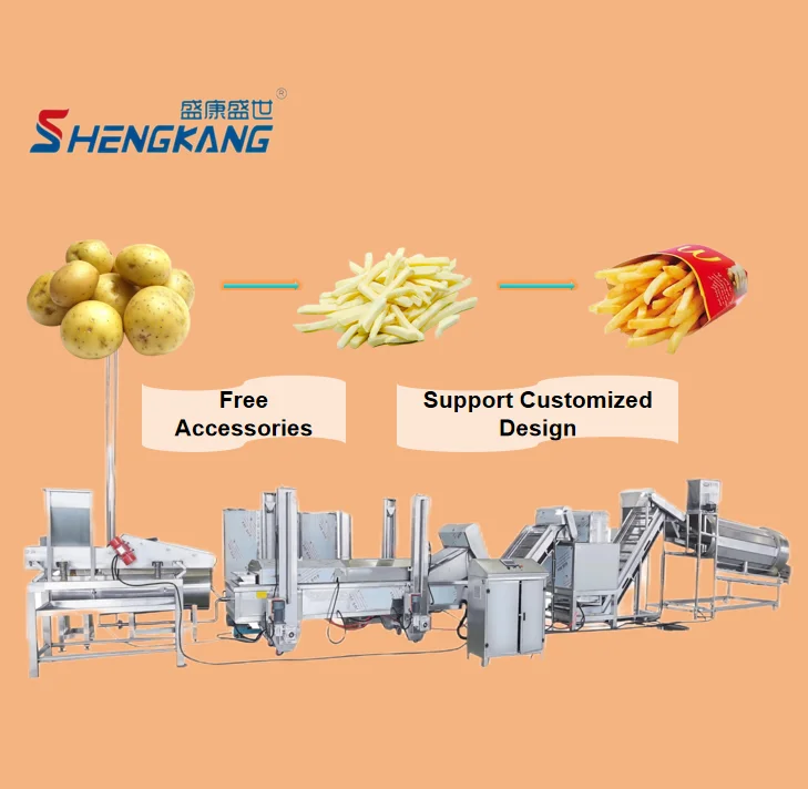 Frozen french fries making machine fully automatic french fries production line manufacture