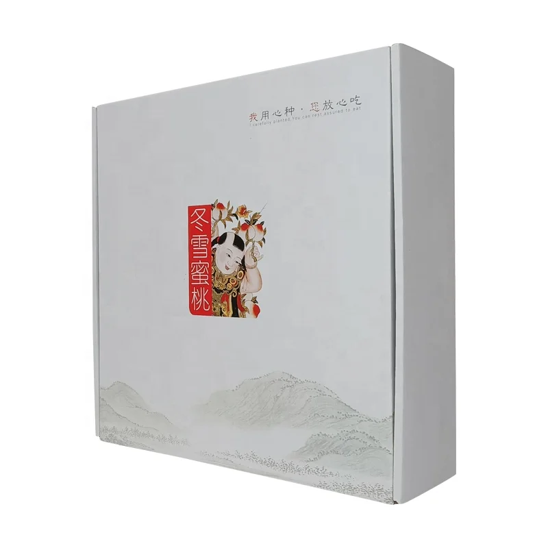 Hot Sales Logo Printing Gifts Packaging Paper Box Durable Corrugated Paper Mailer Box Folding Big Capacity Fruit Store Container