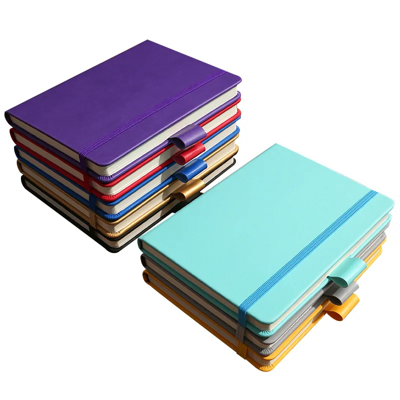 A5 pu leather hardcover journal notebooks school office supplies note book custom logo