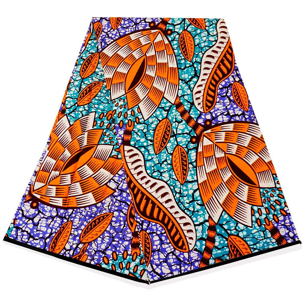 Popular african wax fabric wholesale african printed fabric with peacock tail pattern beautiful for women party dress