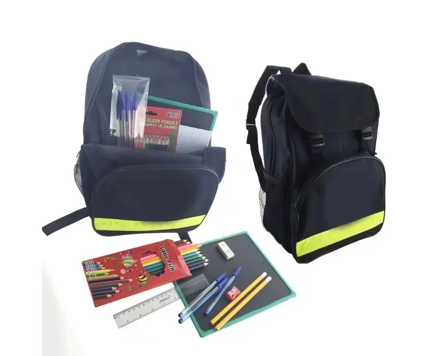 Africa Coast government tender bulk school purchase custom bookbags set with small blackboard children schoolbag for log