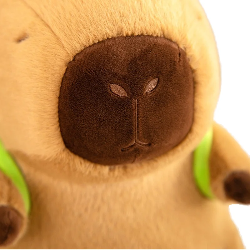 XR Cute 35cm Capybara Stuffed Plush Toy Doll Home Ornaments Doll Plush Toy Cuddly Capybara With Backpack Pillow