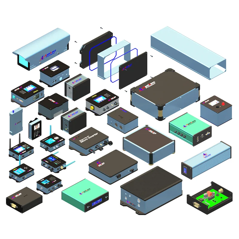 Customized metal aluminum extruded Junction Box power bank case various electronic instrument icnc machining service