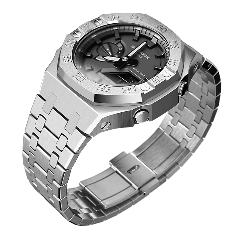 Gien creatives popular New Luxury 316L SS metal mod case strap for GA2100 4th Number bezel Gen Modified parts