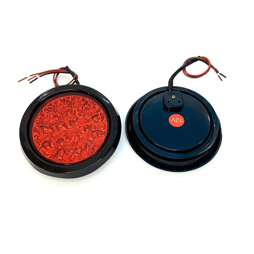 Heavy Duty Truck Red Yellow Amber Tail Lamp Lighting Rubber Grommet 4 Inch Truck Led Lamp