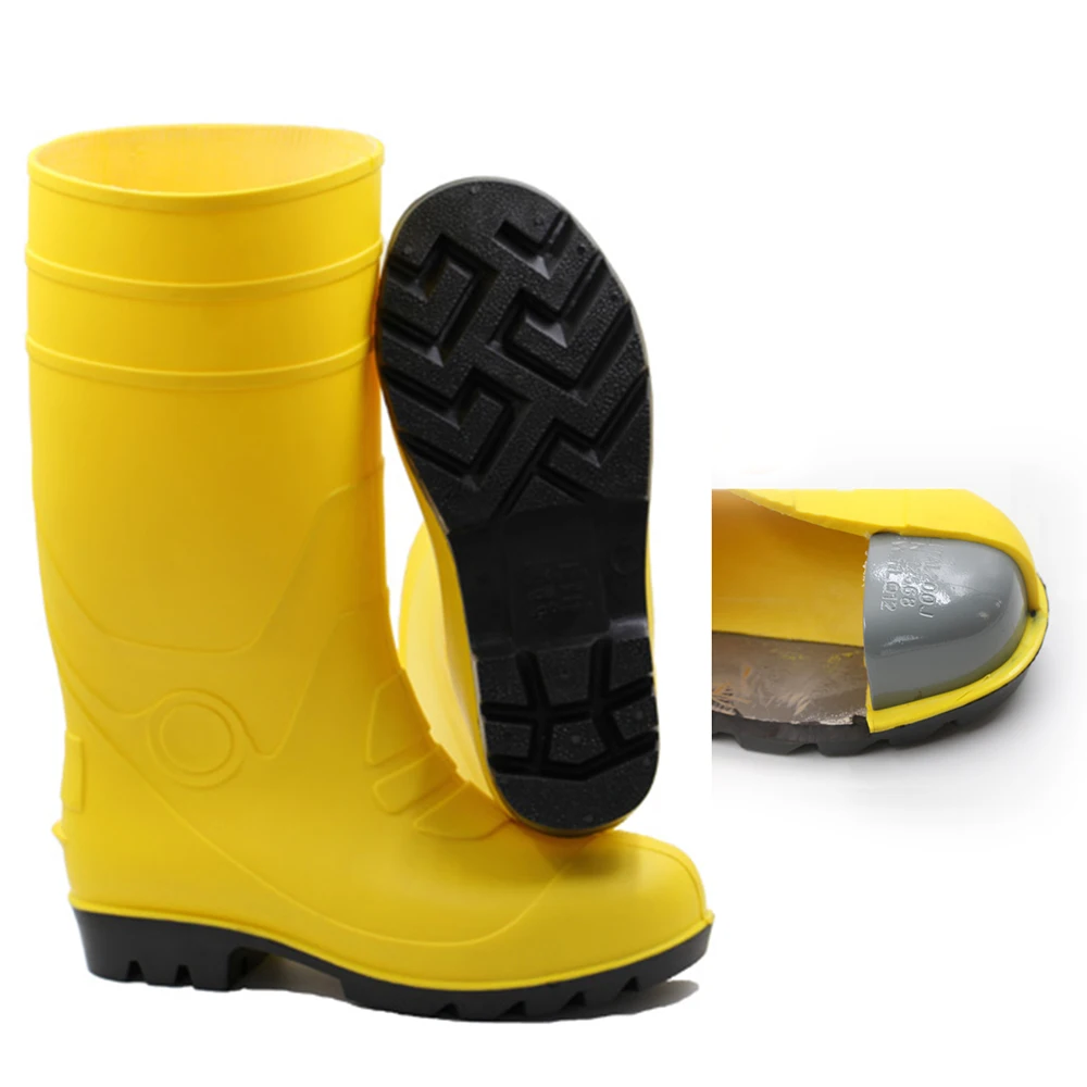 cold storage unisex printed steel toe safety PVC Rain boots gum boots factory waterproof for men adults
