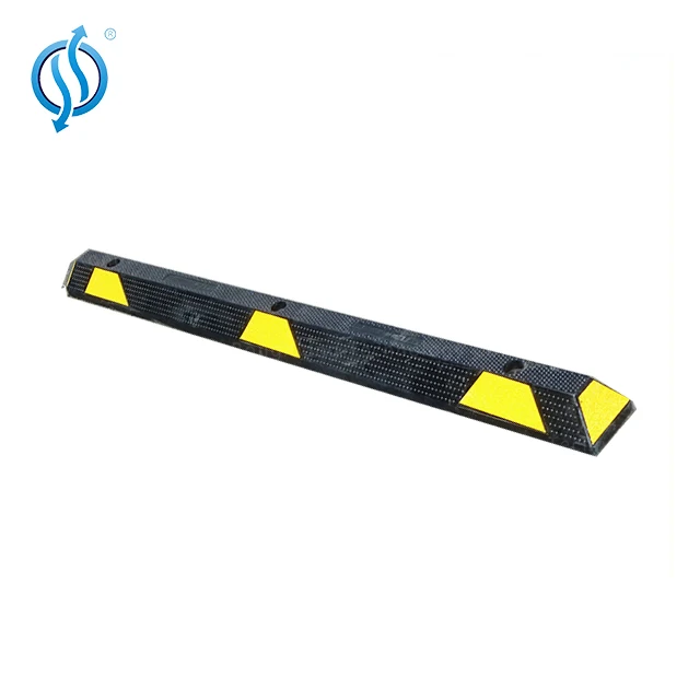 Reflective 50mm Rubber Bump Garage Wheel Car Stop
