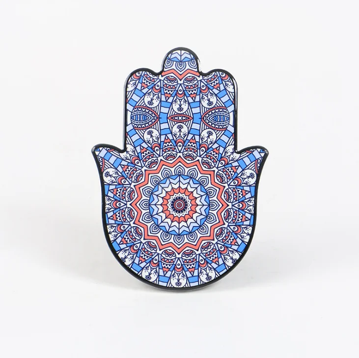 New Arrival Accept Customer Logo Safety Package Different Colors Hamsa Hand Home Decoration Wooden Craft