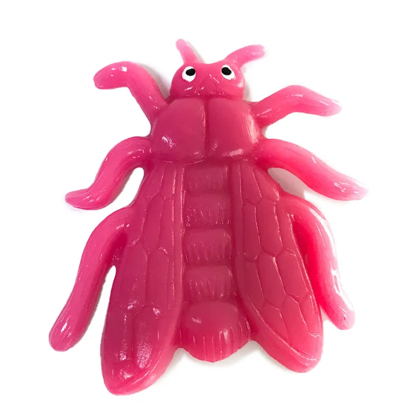 Wholesale squeeze sticky fly shape novelty funny prank promotional gift toys for child
