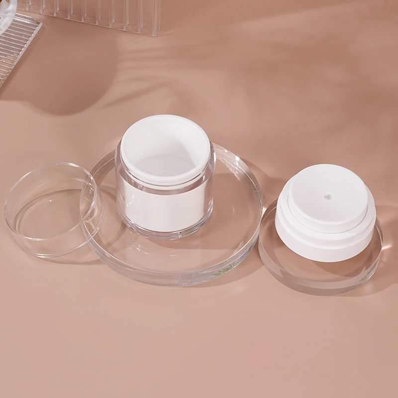 Custom 15g 30g 50g 100g Packaging Container Baby Cream jar PP Plastic Airless Cream Jar With Lids