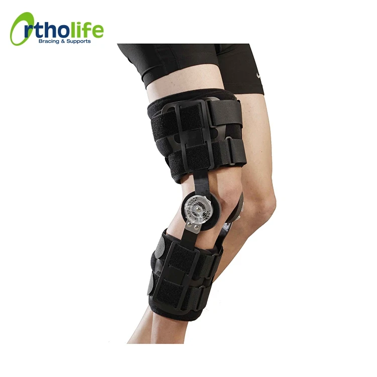 OL-KN091 Adjustable Rom Control Knee Brace With Dial Locking Hinge