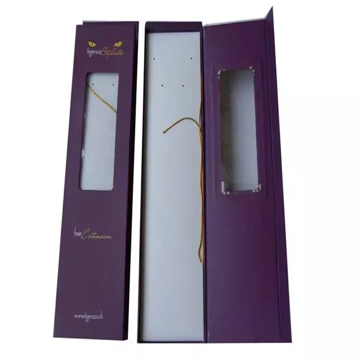 Customizable Wig Packaging Box Hanging Gift Box Custom Window Display Wig Gift Box Hanging Packaging Carton