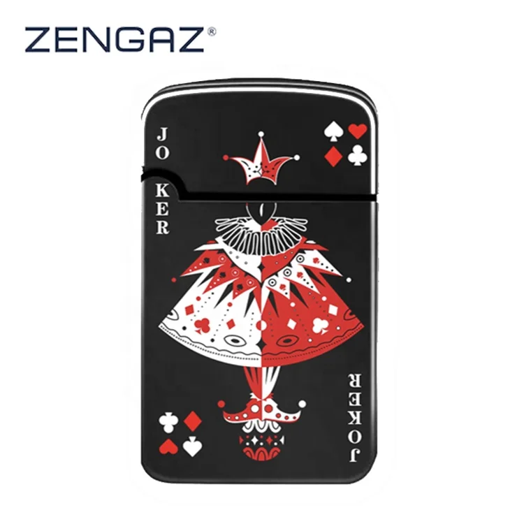 ZENGAZ Jet пламя ветрозащитная Зажигалка для сигар дизайн покера 3D УФ