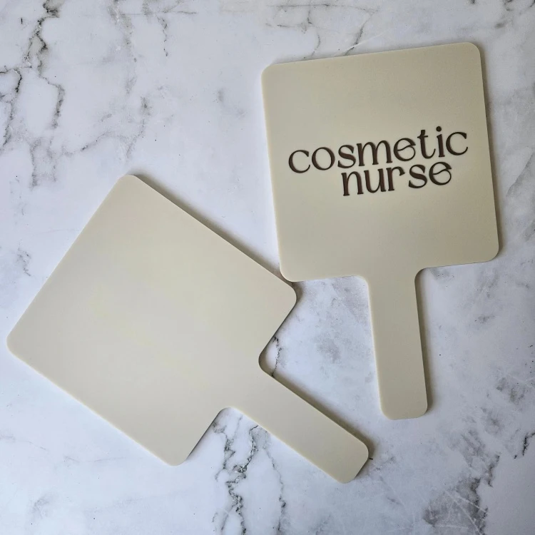 Handheld Mirror Social Media Prop Custom Eyelash Technician Prop Lash Room Decor Aesthetic Signage Bridesmaid PMMA Hand Mirror