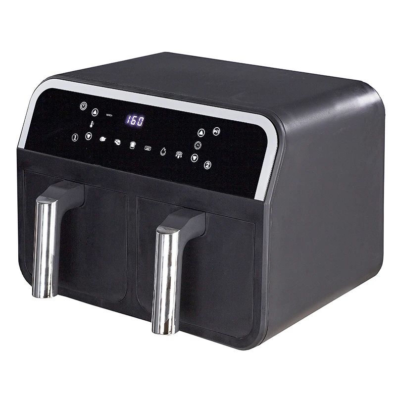 Фритюрница с двумя решетками 8L 9L двойная корзина аэрофритюрница для приготовления блюд без двойной воздушный-Горшки не липкая сковорода выпечная прокладка салфетка поверхности здорового для домашнего использования цифровой воздуха фритюрница с двумя реш