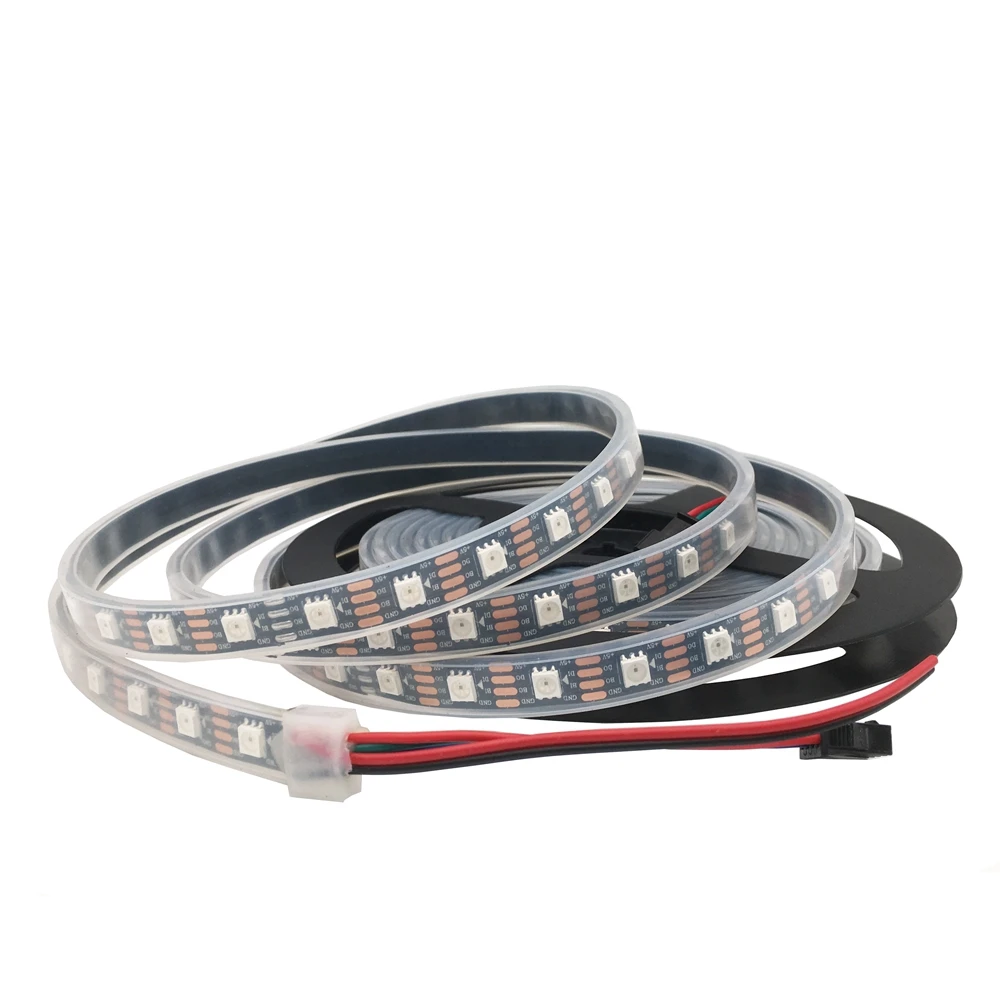 WS2811 WS2812B WS2813 WS2815 30/60/144 светодиодов/м RGB Светодиодная лента индивидуально Адресуемая умная DC5V DC12V IP30/65/67