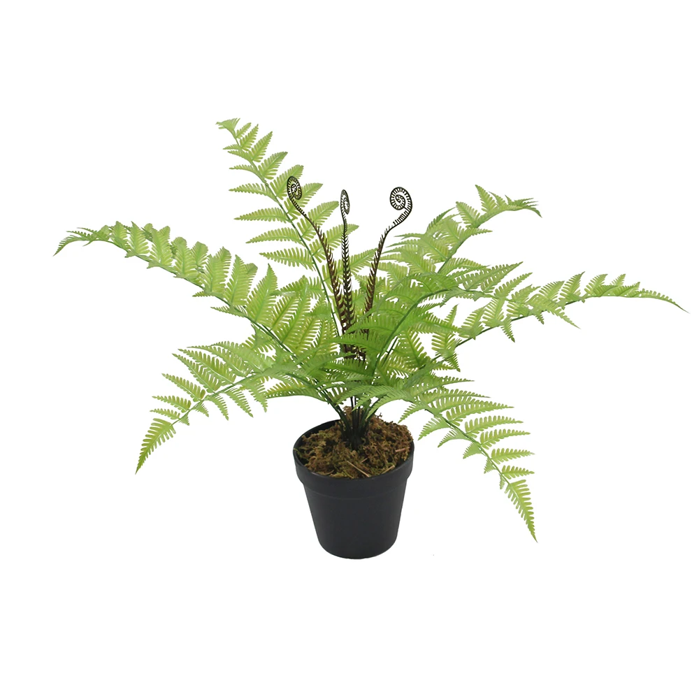 JWT3743 Artificial ferns factory supplies environmentally friendly green plants potted for interior decoration