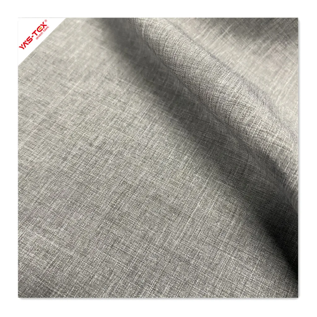 Recycled Yarn Polyester Spandex Woven Eco Friendly Sustainable Cationic Style Fabric for Garment