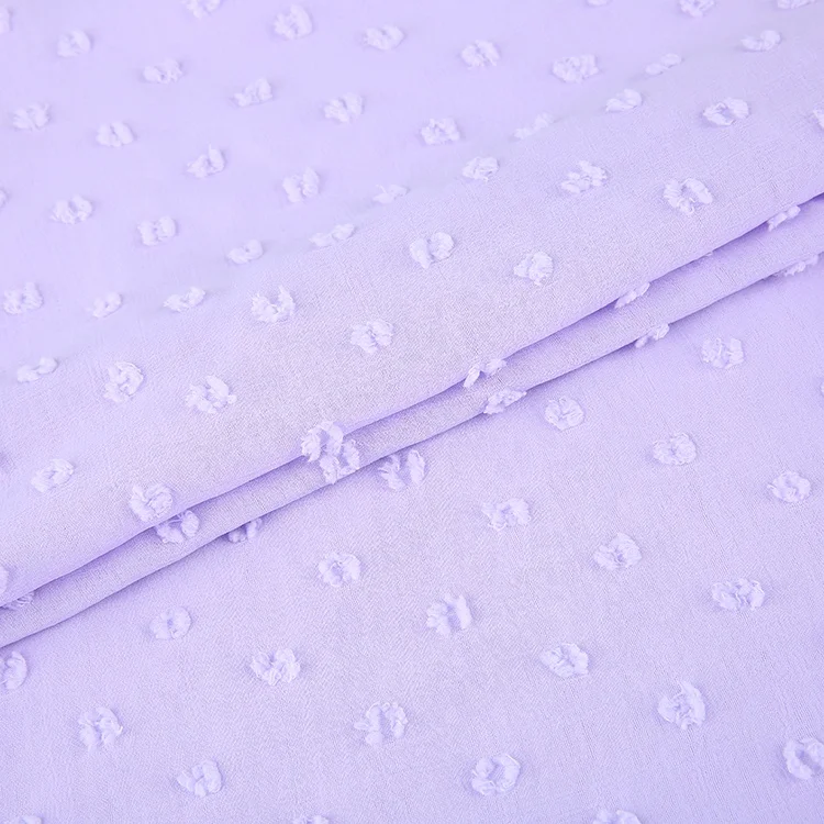 Wholesale dubai style woven 100% polyester jacquard lurex dobby chiffon fabric for women top