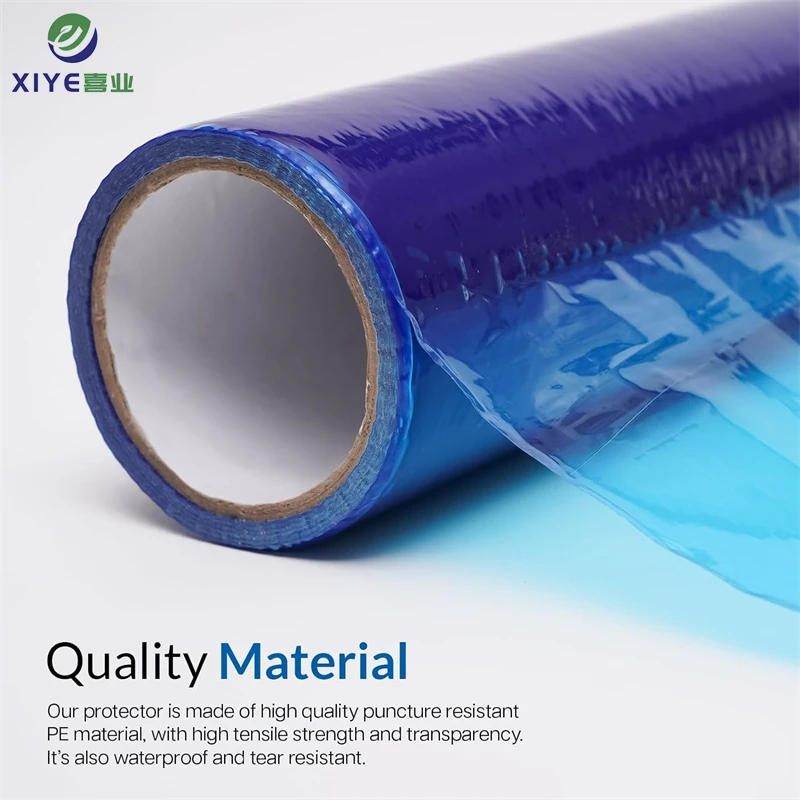 custom colour thickness strong toughness blue transparent temporary surface protection film for glass veranda