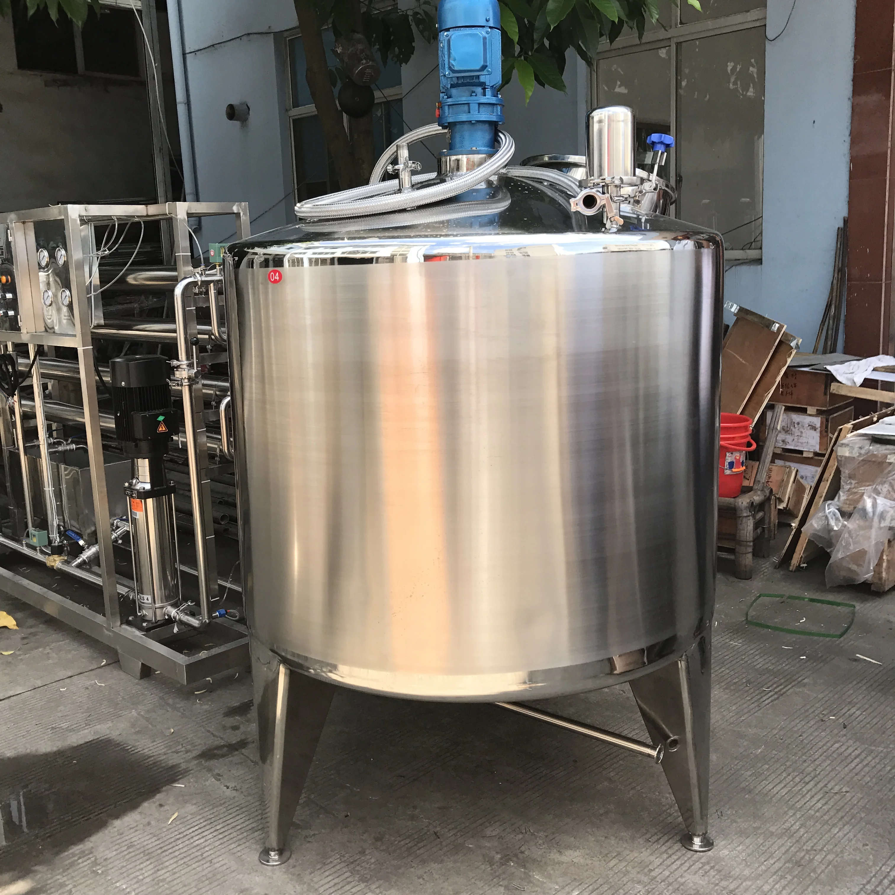 Stainless Steel  soft drink Materials Juice Mixing Tank  1000 L