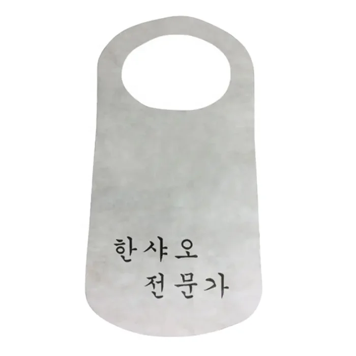 Kitchen PP Waterproof Non Woven Custom Disposable Adult Bib Non Woven Apron for Seafood Crab