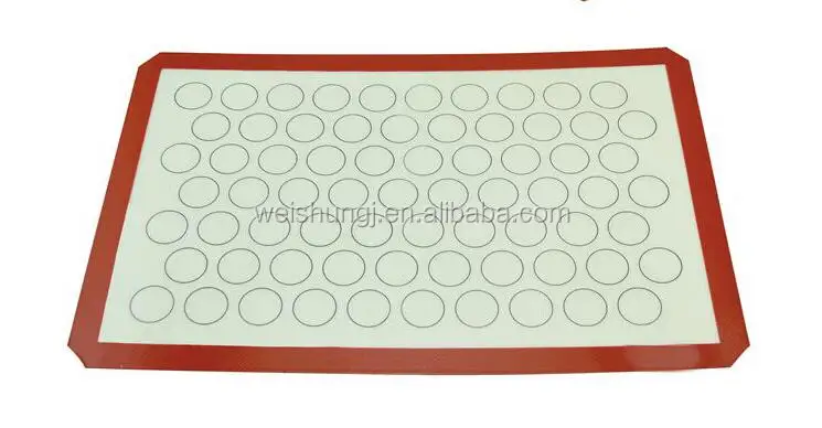 Custom fiberglass dough pastry oven baking sheet pad macarron silicone baking mat
