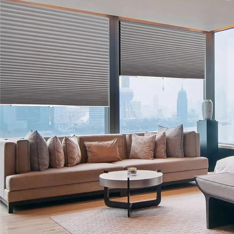 100% Blackout Blinds Without Drilling Dual Cellular Shade Cuttable Honeycomb Blinds