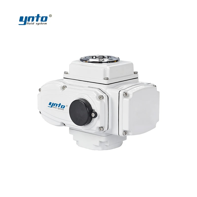 YNTO custom size electric actuator AC230V AC110V AC24V DC24V DC12V integrate electric actuator for butterfly ball valve