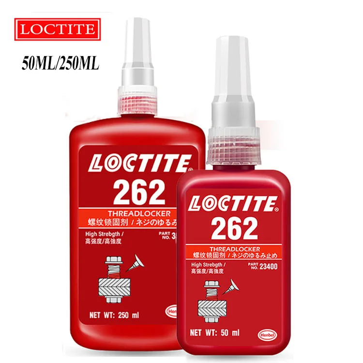 10ml 50ml 250ml loctiter 262 screw glue red high strength thread fastener oil resistant permanent locking anaerobic glue