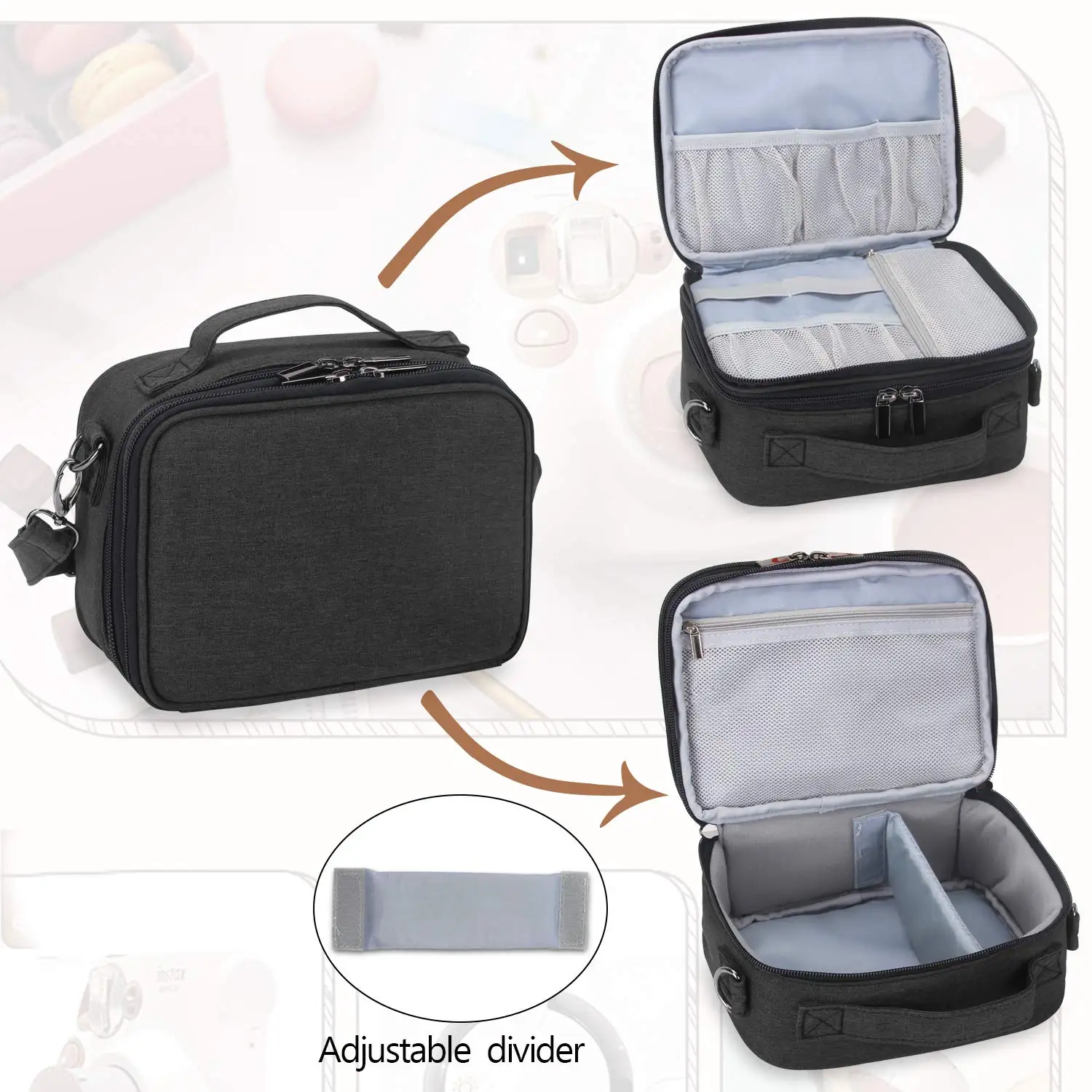 Camera Case Compatible with Mini Instant Polaroid Camera and Accessories Portable Camera Bag