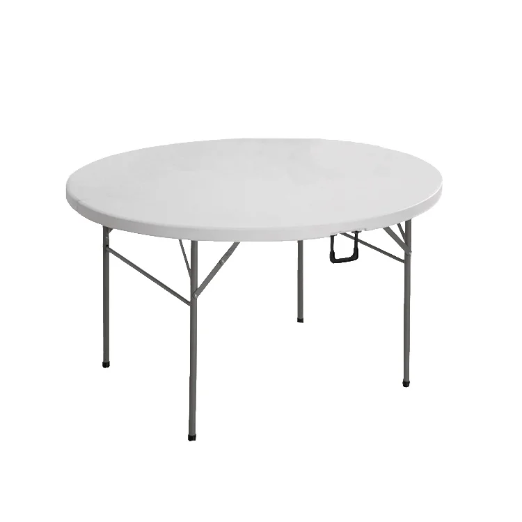 High Quality Wholesale New Design Round Foldable Folding Picnic Table Outdoor white Portable Folding Table