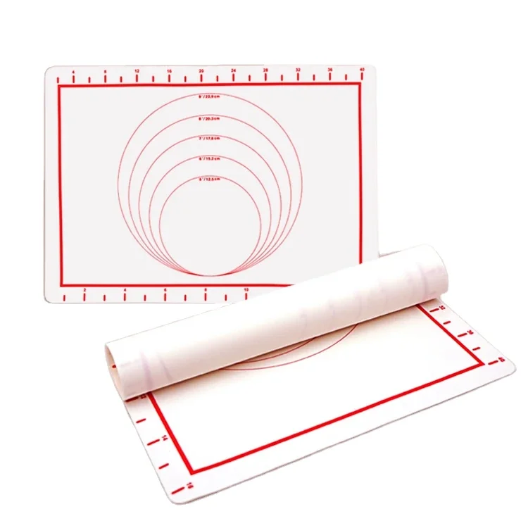 ODM OEM multipurpose nonstick rolling flour dough measurements thick silicone pastry mat