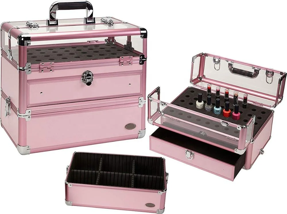 
Aluminum Professional Transparency Acrylic Vanity Case for Makeup 