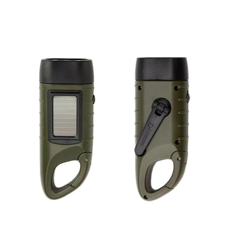 OEM Factory direct sale mini torch Solar Powered Hand Crank Dynamo Flashlight