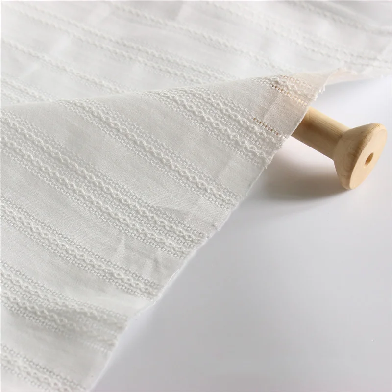 New design hot sale 100% cotton dobby jacquard fabric for cloth