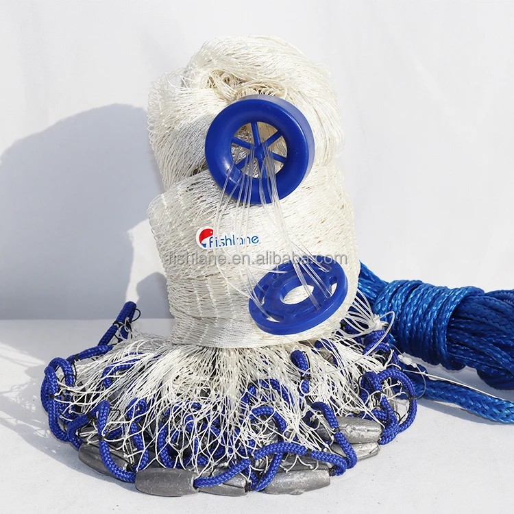 210D/3ply nylon multi filament cast net 6ft to 12ft radius fish net hand throw high quality net