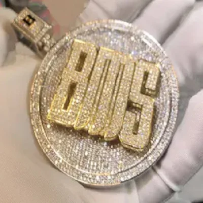 Factory Wholesale 14K Gold Plated Letter Stainless Steel Pendants