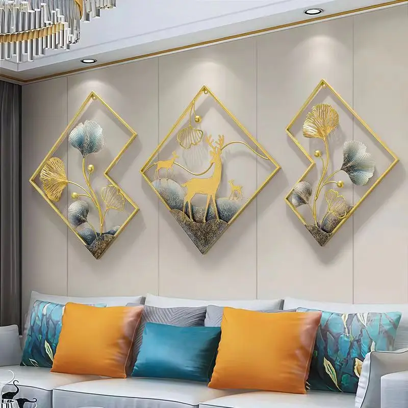 New Design Golden Lucky Deer Combination Wall Decoration