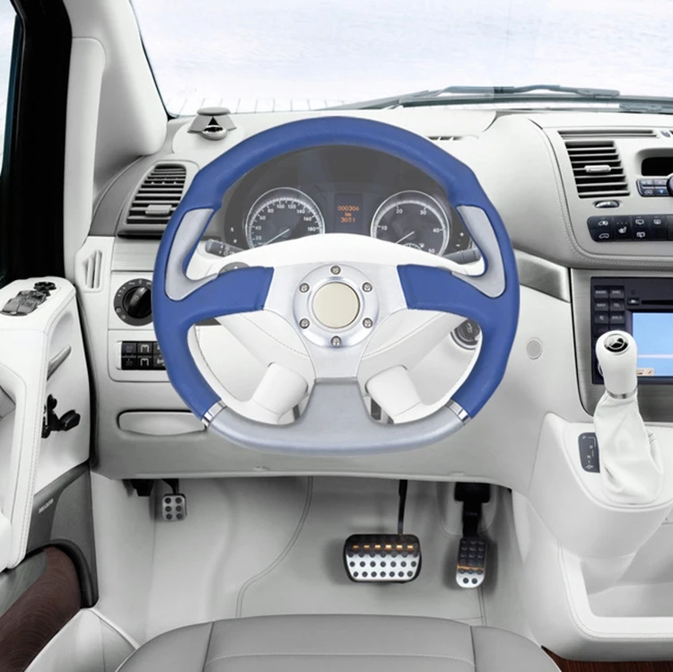 Leather Sport Auto Racing Car Steering Wheel For Mercedes Benz G923