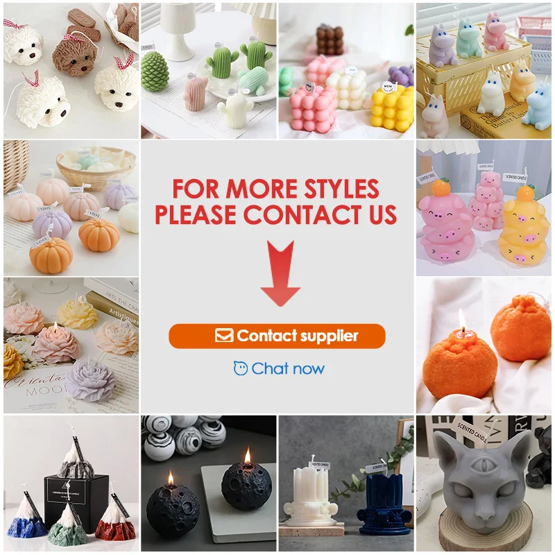 Custom creative home decor colorful amber white black   clay natural scented palmistry candle book wax candles