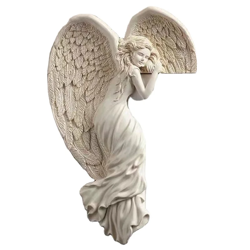 Nordic Redemption Angel Door Frame Decoration Awakening Wings Wall Hanging Resin Pendant Decor Figure Sculpture Ornament