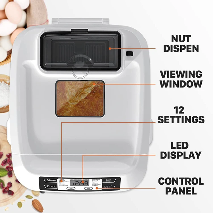 High Quality Bread Machine 2l 550w Multifunctional Insulation Quick Cake Home Bread Machine