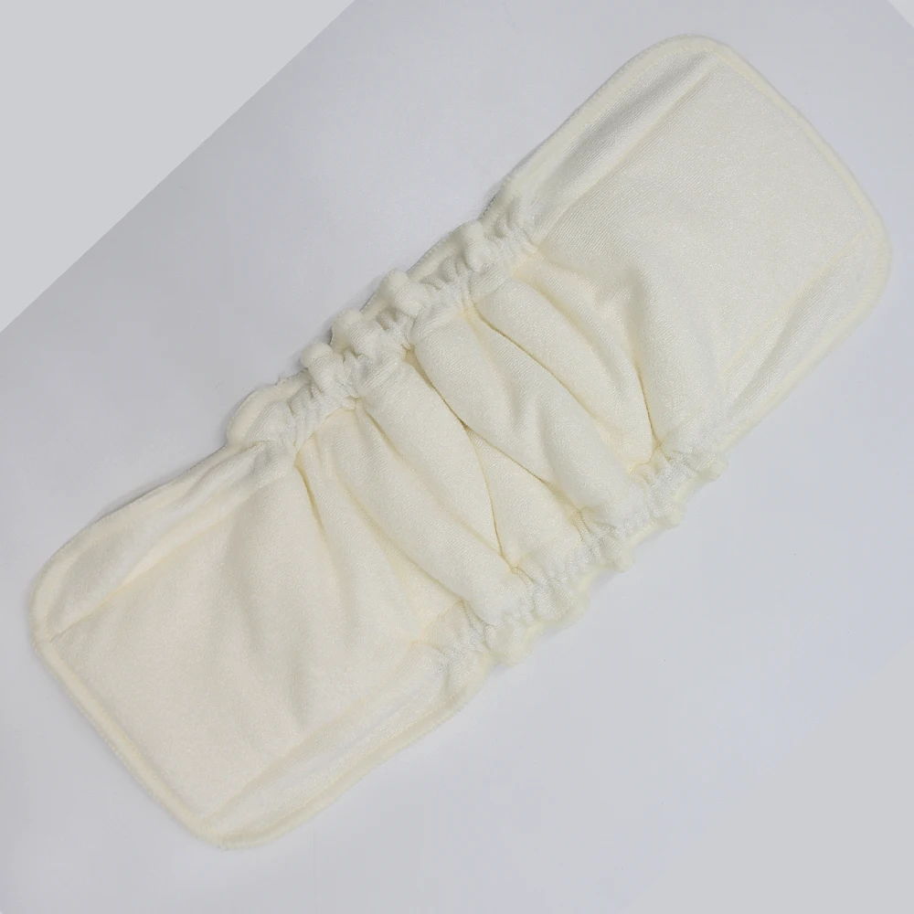 Goodbum washable 5 layers elastic bamboo fiber insert reusable 35 * 13.5cm Strong absorption bamboo Terry cloth diaper insert